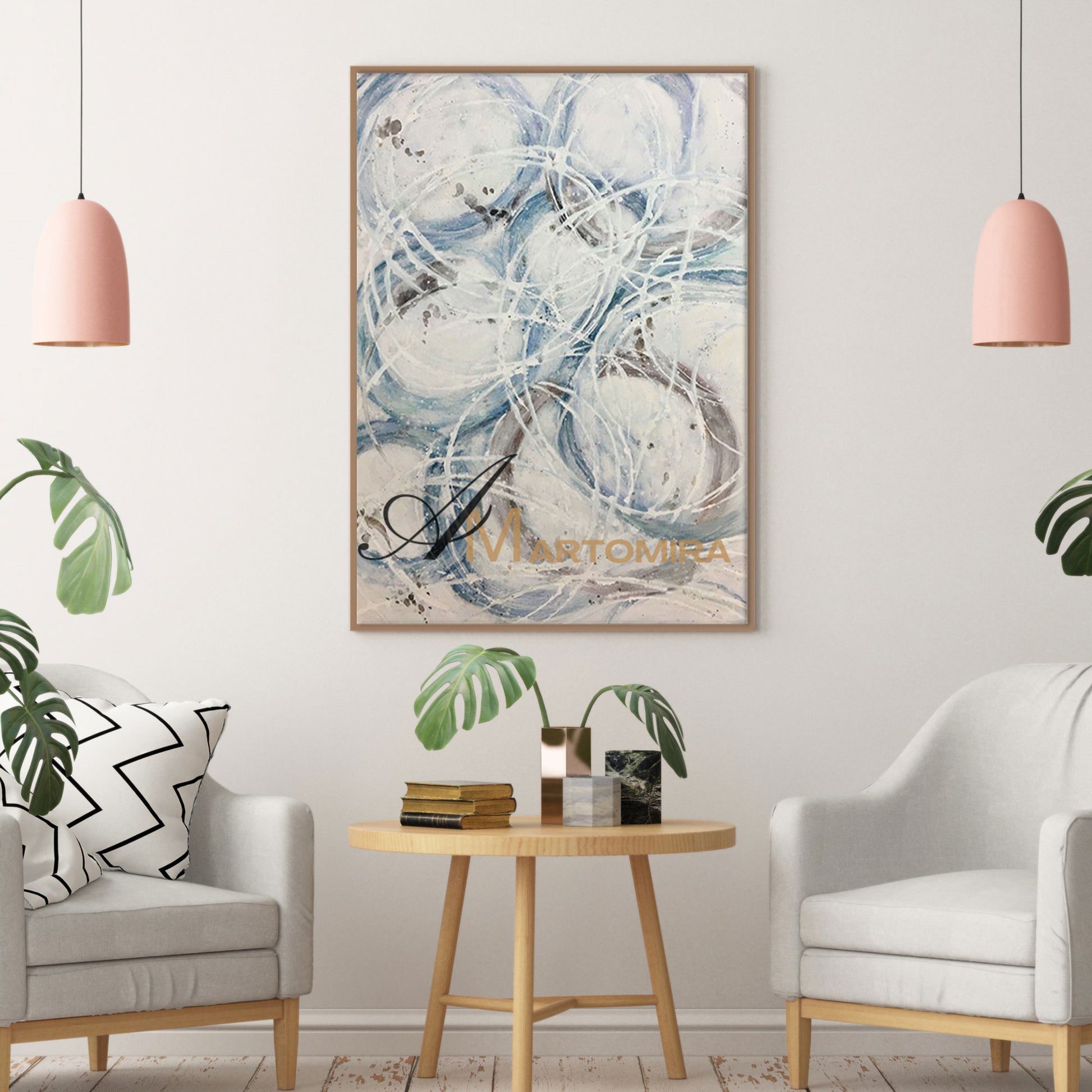 Geometric Wall Art | Abstract Canvas Art | Large Canvas Acrylic Painting | Minimalist Wall Art #SH005