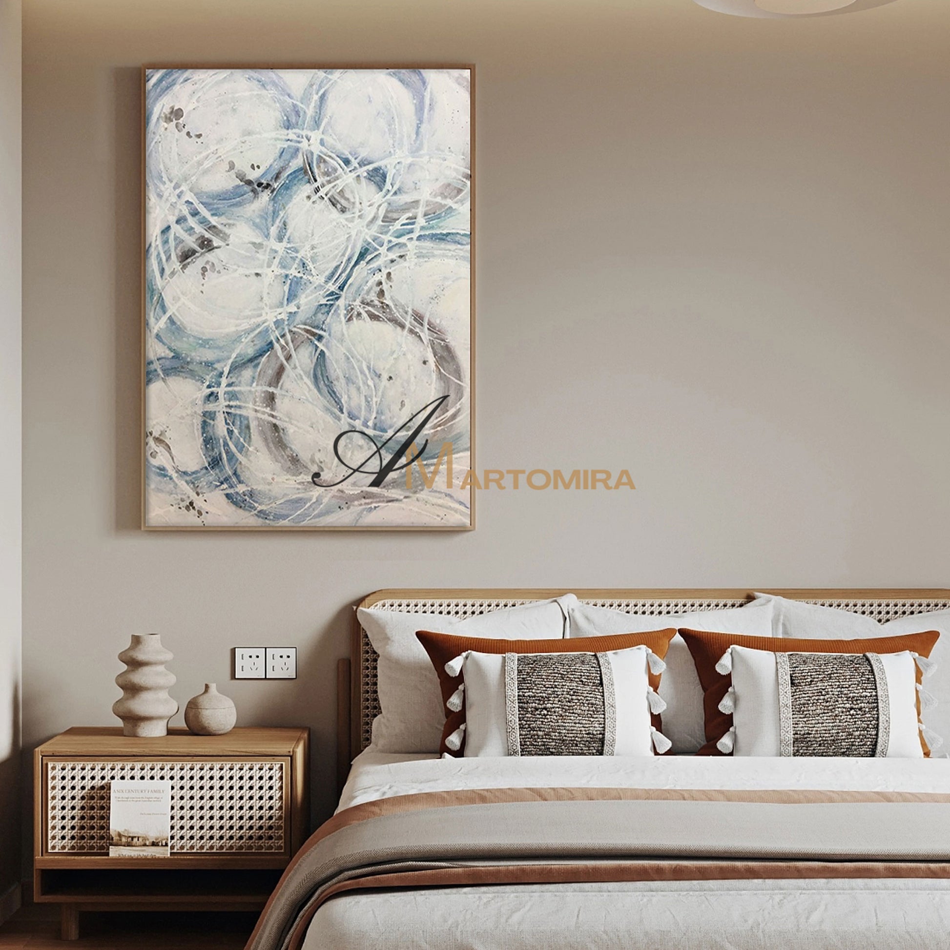 Geometric Wall Art | Abstract Canvas Art | Large Canvas Acrylic Painting | Minimalist Wall Art #SH005