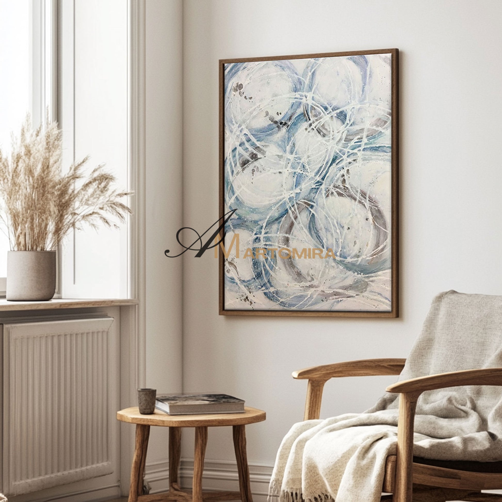 Geometric Wall Art | Abstract Canvas Art | Large Canvas Acrylic Painting | Minimalist Wall Art #SH005