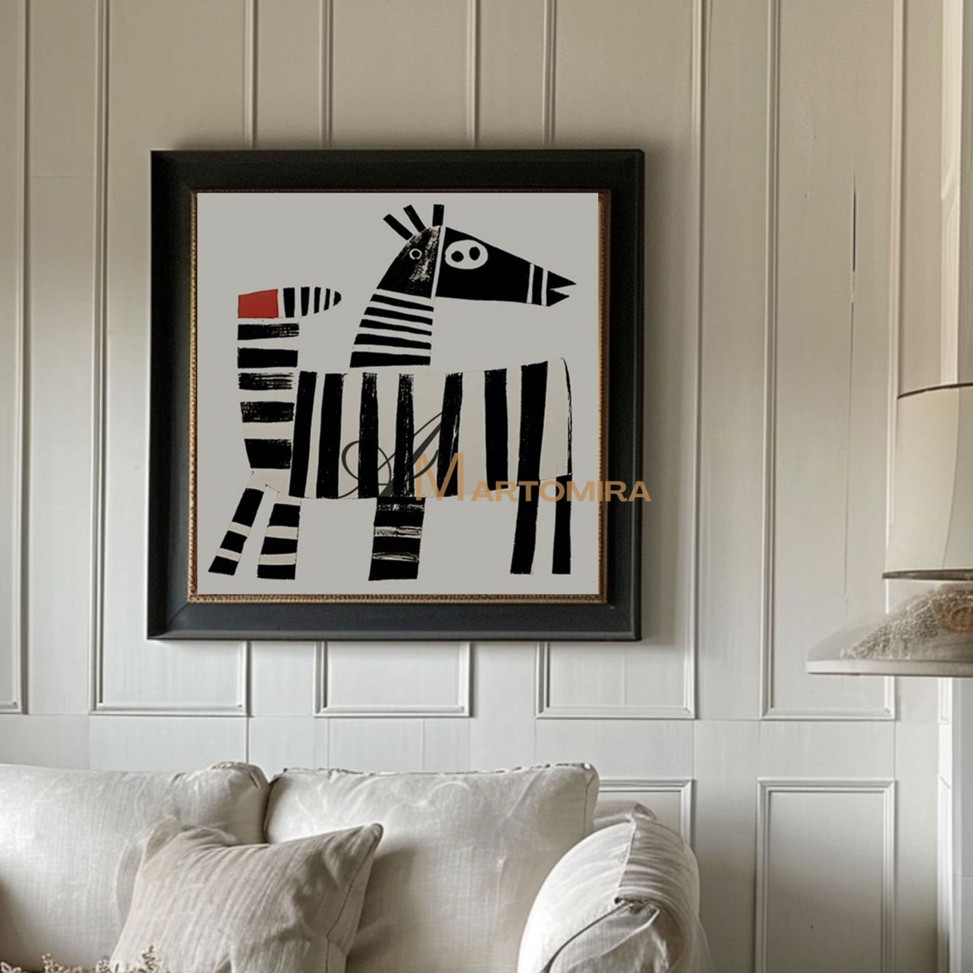 Modern Abstract Paintings | Abstract Animal Art | Abstract Geometric Art | Painting Of Zebra #MF078
