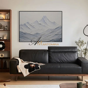 Textured Wall Art | Abstract Landscape Painting | Acrylic Mountain Painting | Large Wall Art #MF079