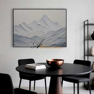 Textured Wall Art | Abstract Landscape Painting | Acrylic Mountain Painting | Large Wall Art #MF079