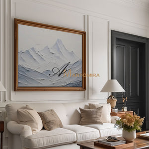 Textured Wall Art | Abstract Landscape Painting | Acrylic Mountain Painting | Large Wall Art #MF079