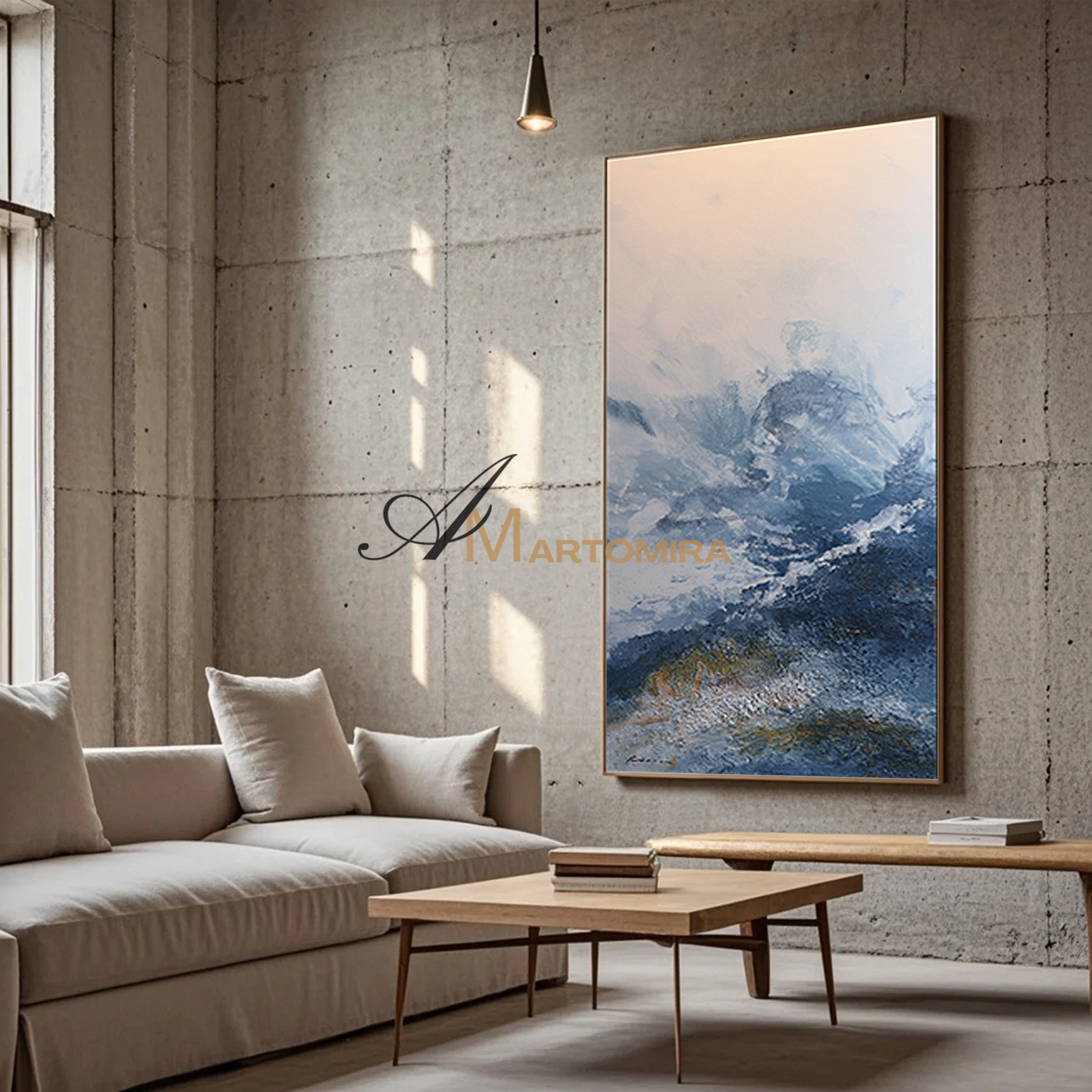 Landscape Wall Art | Mountain Wall Art | Landscape Art Oil Painting | Modern Abstract Wall Art #DF057