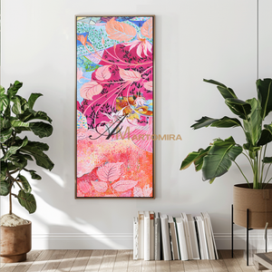 Colorful Flower Wall Art | Colorful Abstract Art | Abstract Painting Floral | Canvas Art Wall Decor #DF045