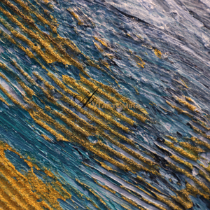 Square Wall Art | Black And Gold Wall Art | Modern Abstract Wall Art | Large Canvas Art #DF061