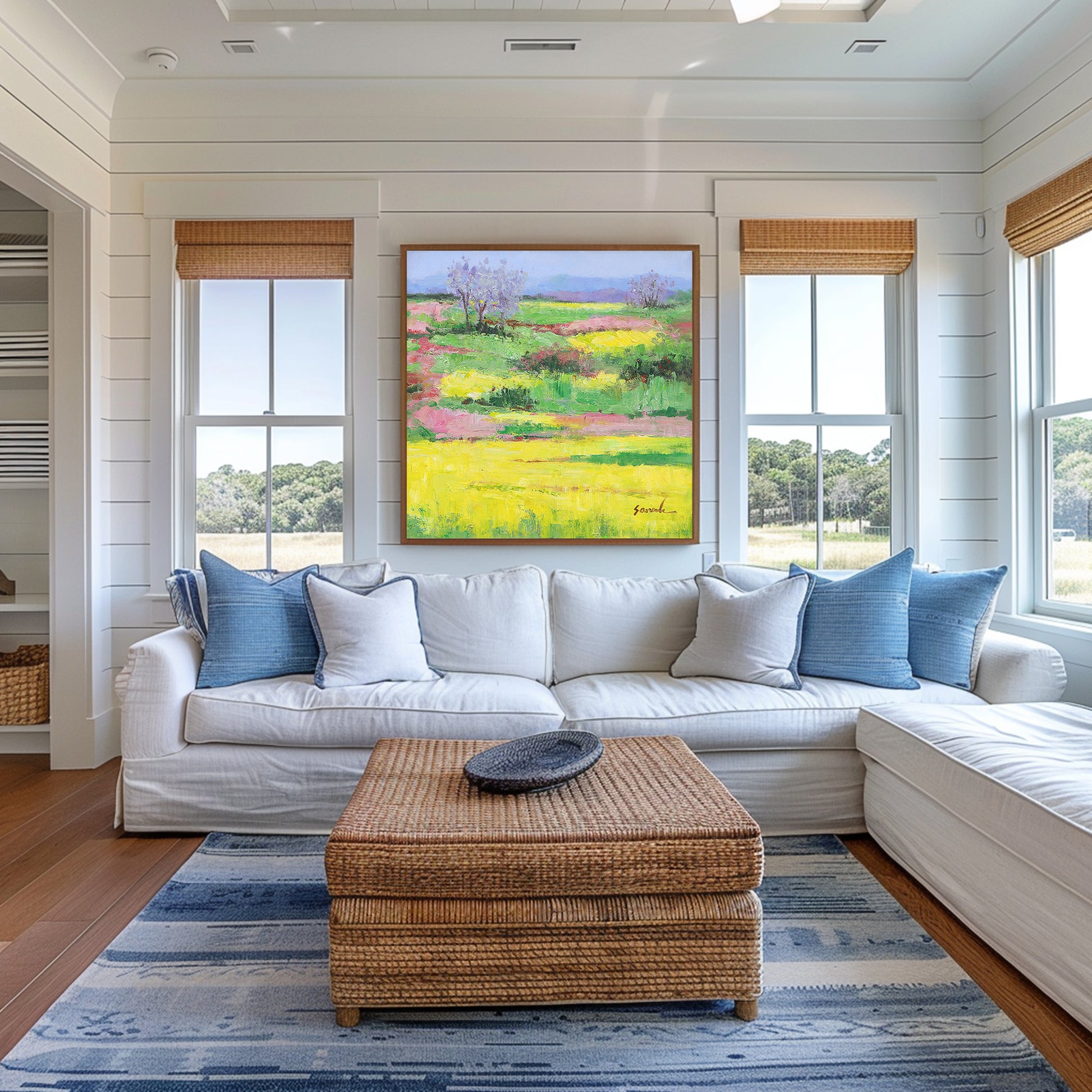 Landscape Wall Art | Acrylic Landscape Painting | Landscape Wall Art For Living Room #DF021