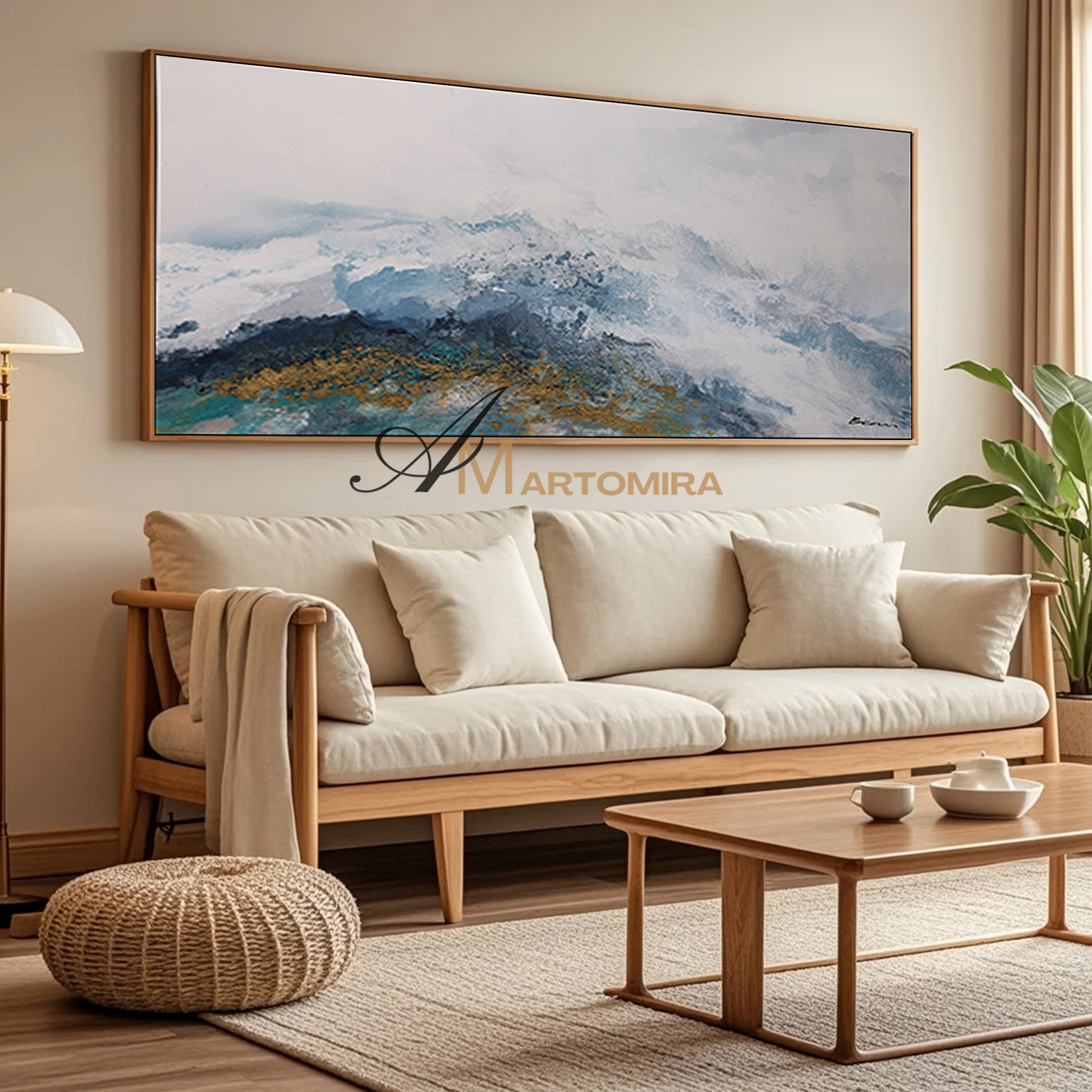 Landscape Wall Art | Abstract Painting Mountains | Abstract Landscape Art | Canvas Painting Wall Decor #DF055