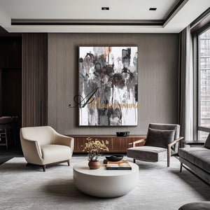 Black And White Canvas Art | Modern Abstract Art | Large Art Canvas #DF029