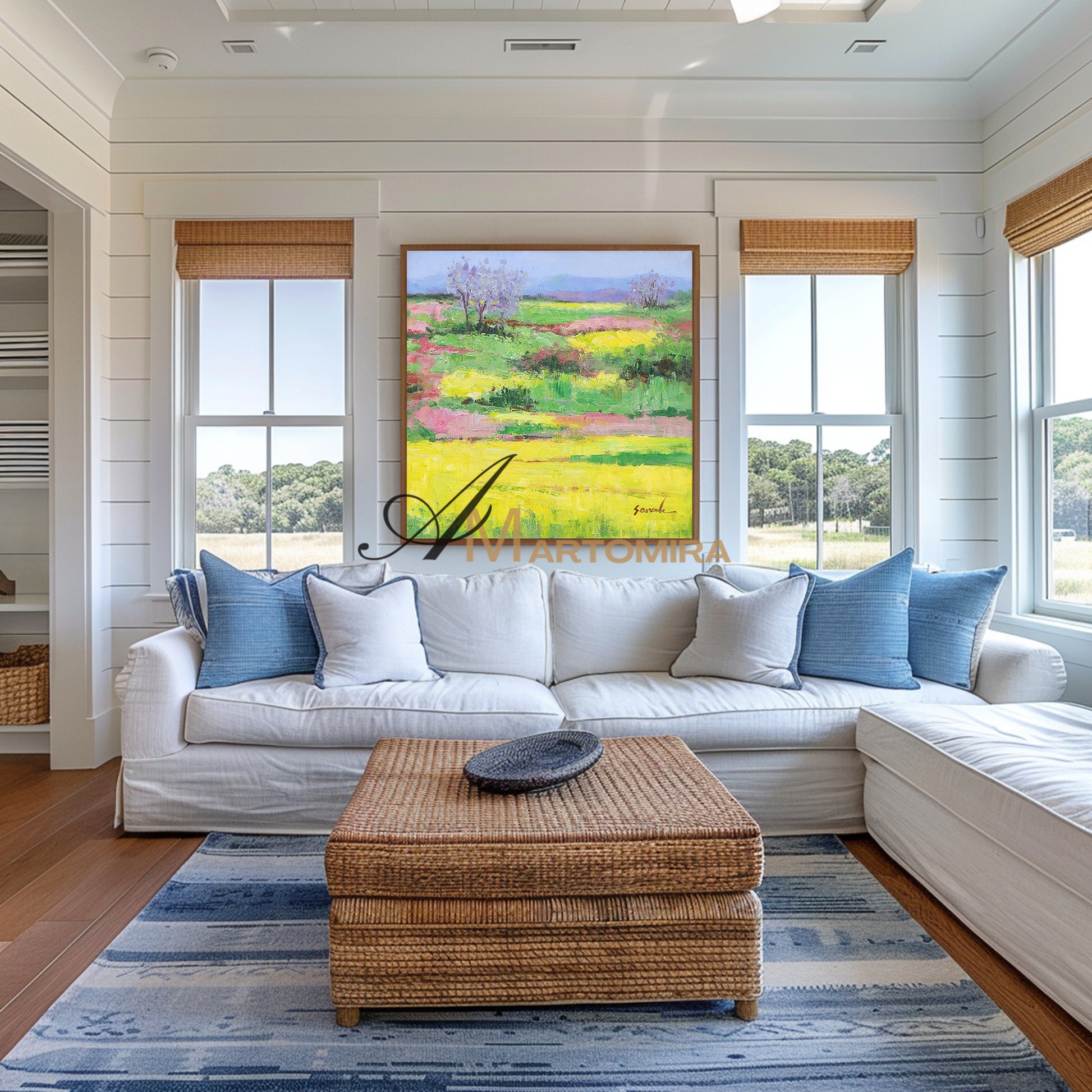 Landscape Wall Art | Acrylic Landscape Painting | Landscape Wall Art For Living Room #DF021