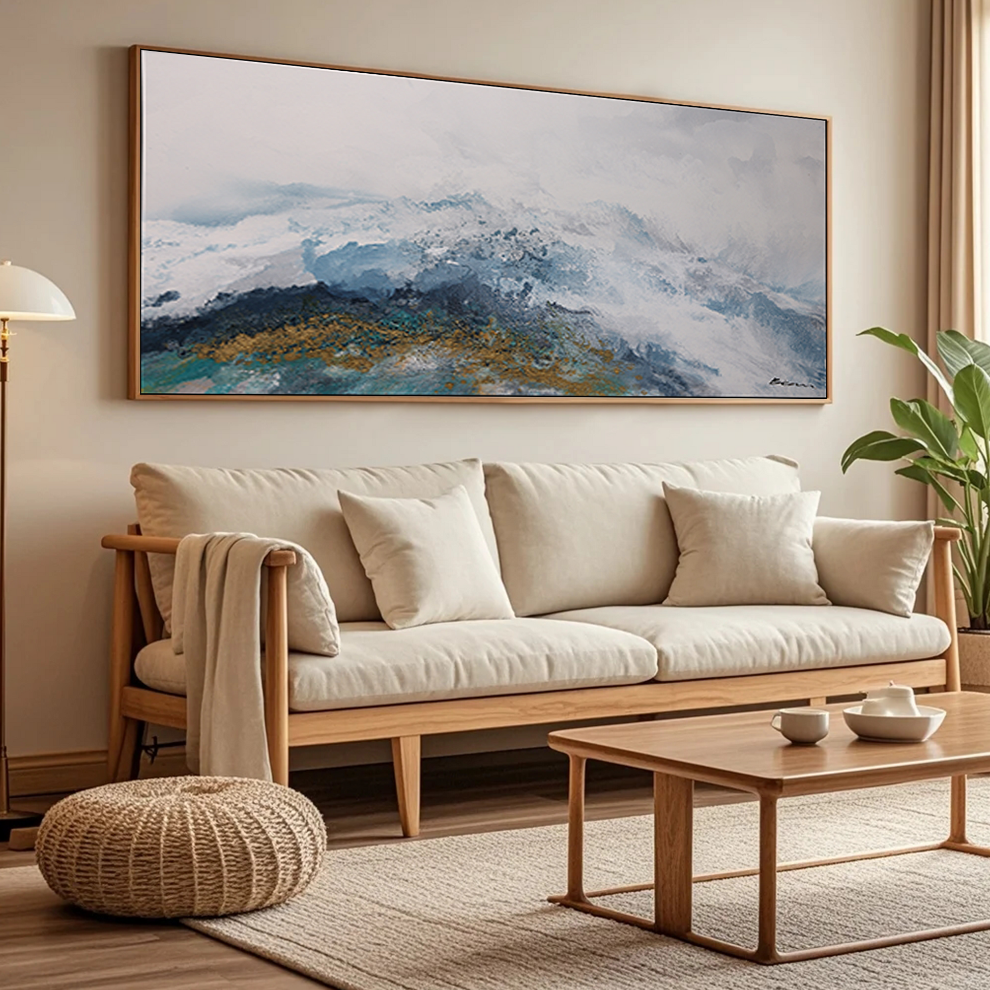 Landscape Wall Art | Abstract Painting Mountains | Abstract Landscape Art | Canvas Painting Wall Decor #DF055
