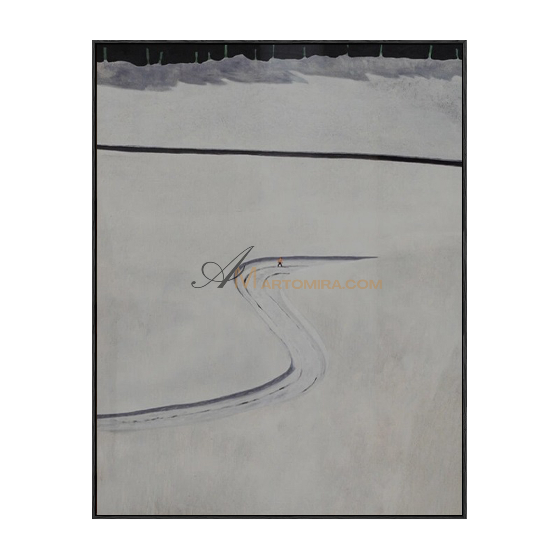 Minimalist Wall Art | Black And White Canvas Art | Abstract Art | Minimalist Wall Art For Living Room #MF105