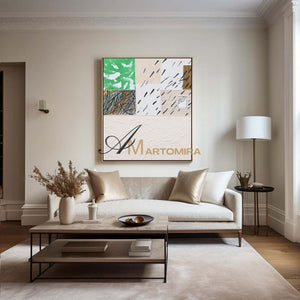 Large Textured Wall Art | Minimalist Paint | Minimalist Abstract Art | Abstract Geometric Wall Art #DF037