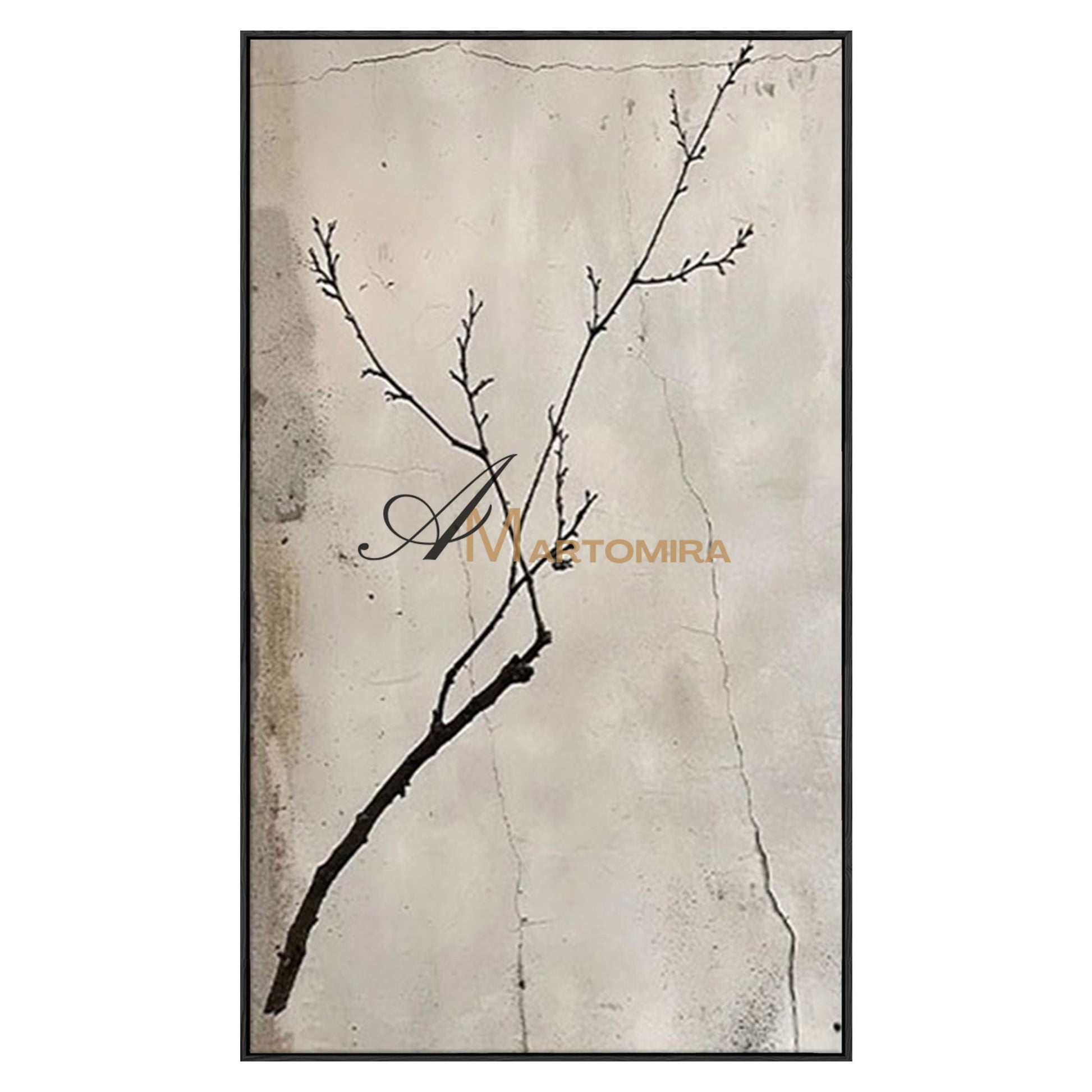Wabi Sabi Wall Art | Neutral Abstract Wall Art | Tree Branch Painting | Beige Wall Art #MF008