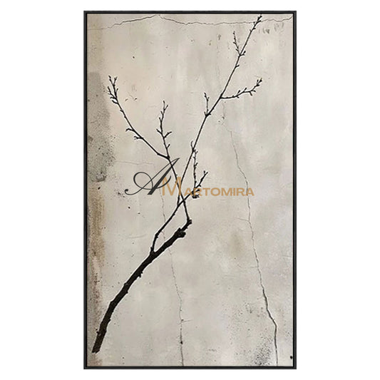 Wabi Sabi Wall Art | Neutral Abstract Wall Art | Tree Branch Painting | Beige Wall Art #MF008