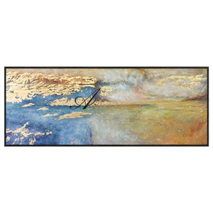 Large Horizontal Wall Art | Gold Acrylic Paint | Large Abstract Canvas Wall Art | Abstract Wall Art #SH009
