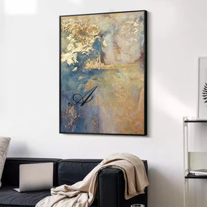 Gold Acrylic Paint | Abstract Wall Art | Handmade Paintings For Living Room | Canvas Wall Art #SH010
