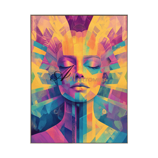 Abstract Woman Painting | Colorful Wall Art | Abstract Wall Art | Living Room Painting #AP031