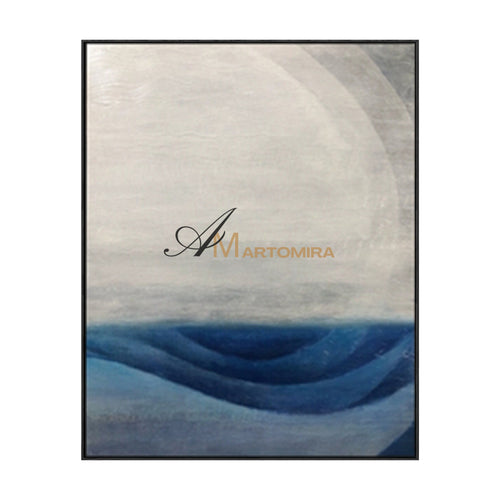 Abstract Art Paintings | Blue White Abstract Painting | Canvas Painting Wall Decor #SH012