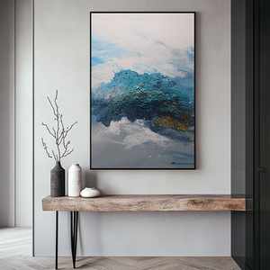 Abstract Landscape Art | Abstract Painting Mountains | Landscape Wall Art For Living Room #DF058