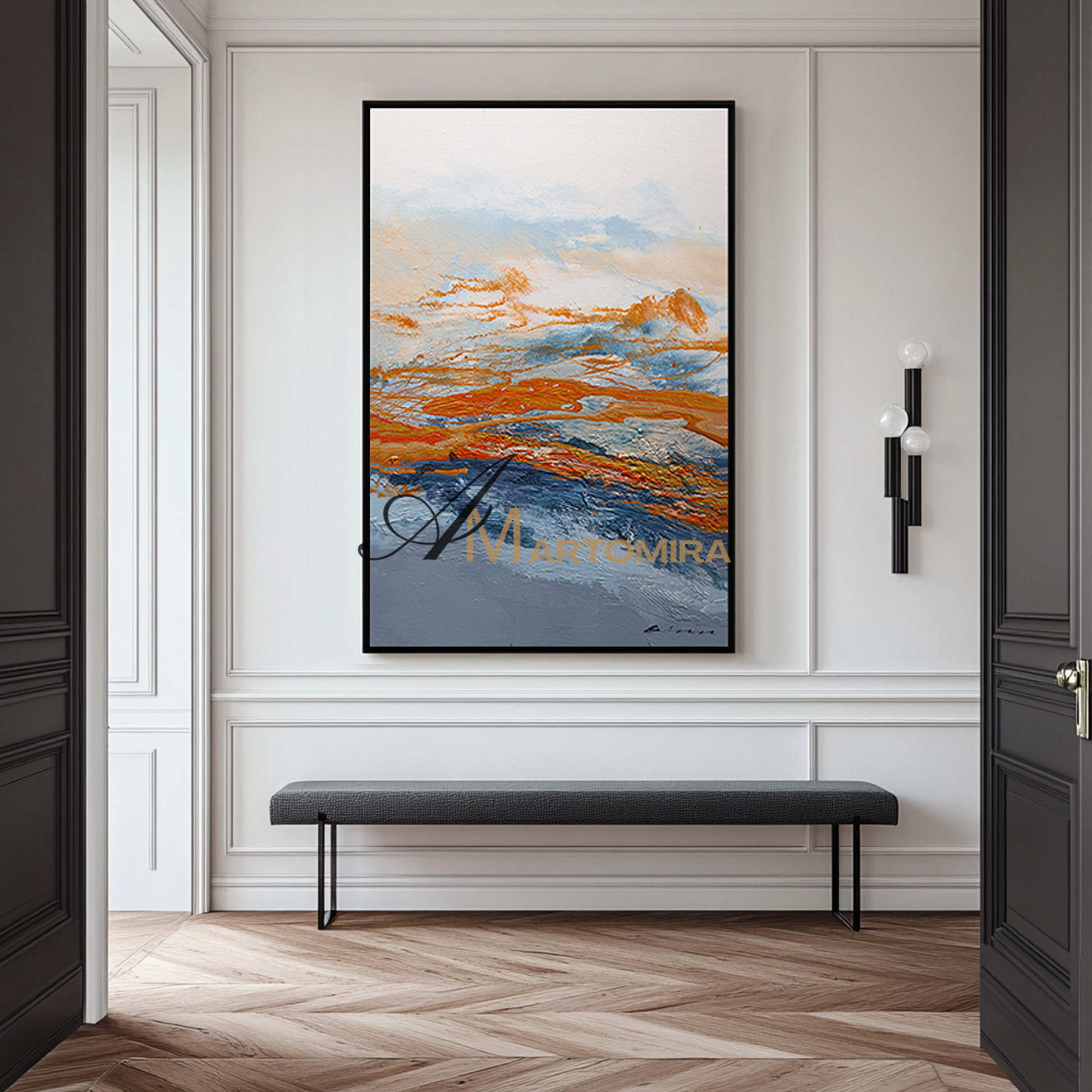 Landscape Wall Art | Ocean Abstract Painting | Abstract Wall Art | Paintings For Living Room #DF059
