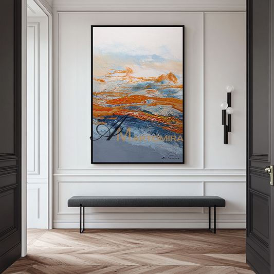 Landscape Wall Art | Ocean Abstract Painting | Abstract Wall Art | Paintings For Living Room #DF059