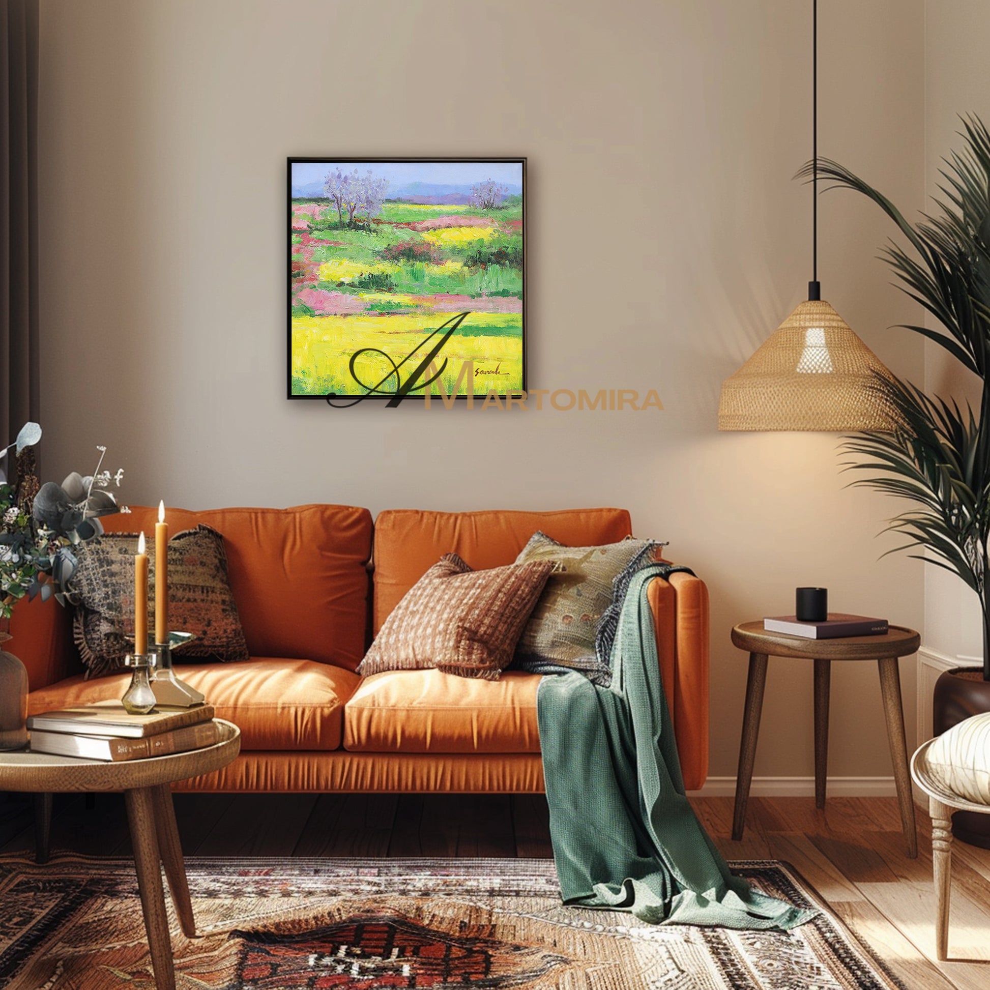 Landscape Wall Art | Acrylic Landscape Painting | Landscape Wall Art For Living Room #DF021