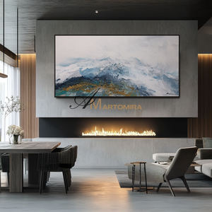 Landscape Wall Art | Abstract Painting Mountains | Abstract Landscape Art | Canvas Painting Wall Decor #DF055