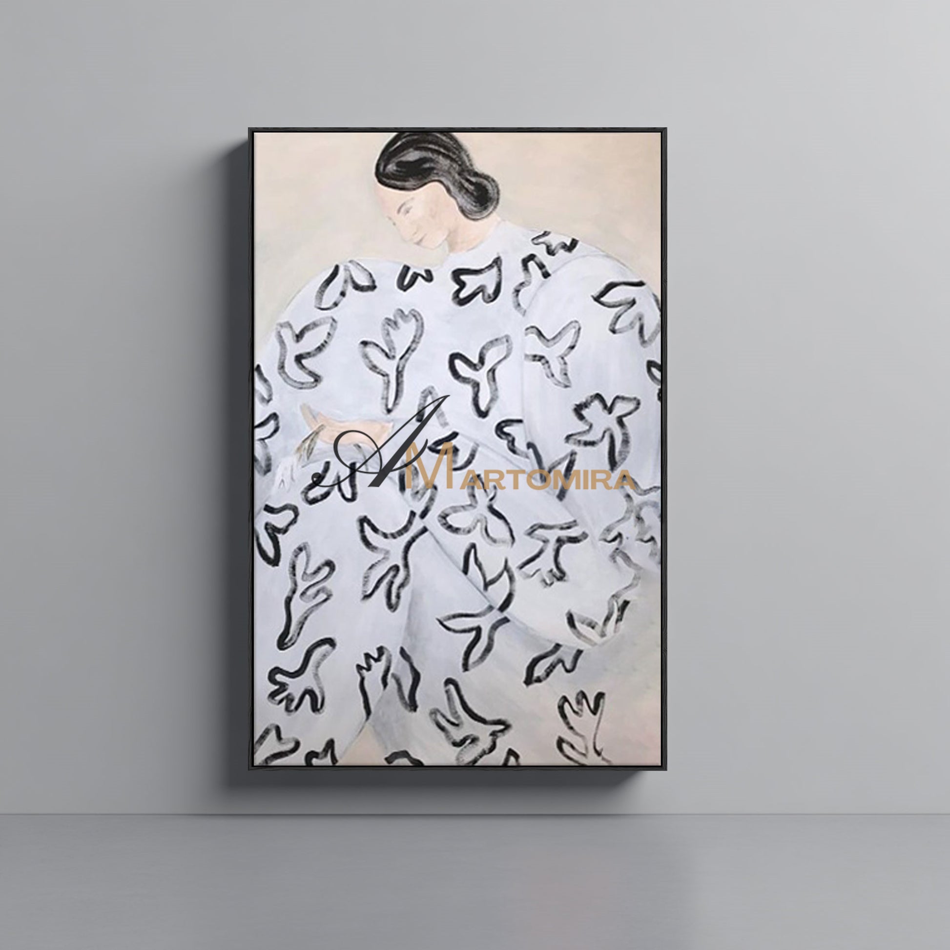 Large Canvas Wall Art | Abstract Woman Painting | Feminine Wall Art For Bedroom  #MF009