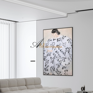 Large Canvas Wall Art | Abstract Woman Painting | Feminine Wall Art For Bedroom  #MF009
