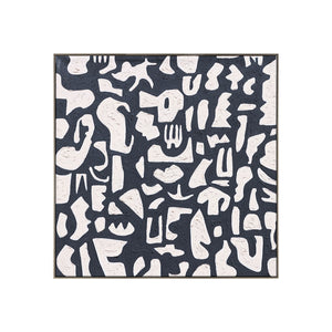 Black And White Abstract Art | Minimalist Paint | Abstract Geometric Art | Large Painting For Living Room #DF063