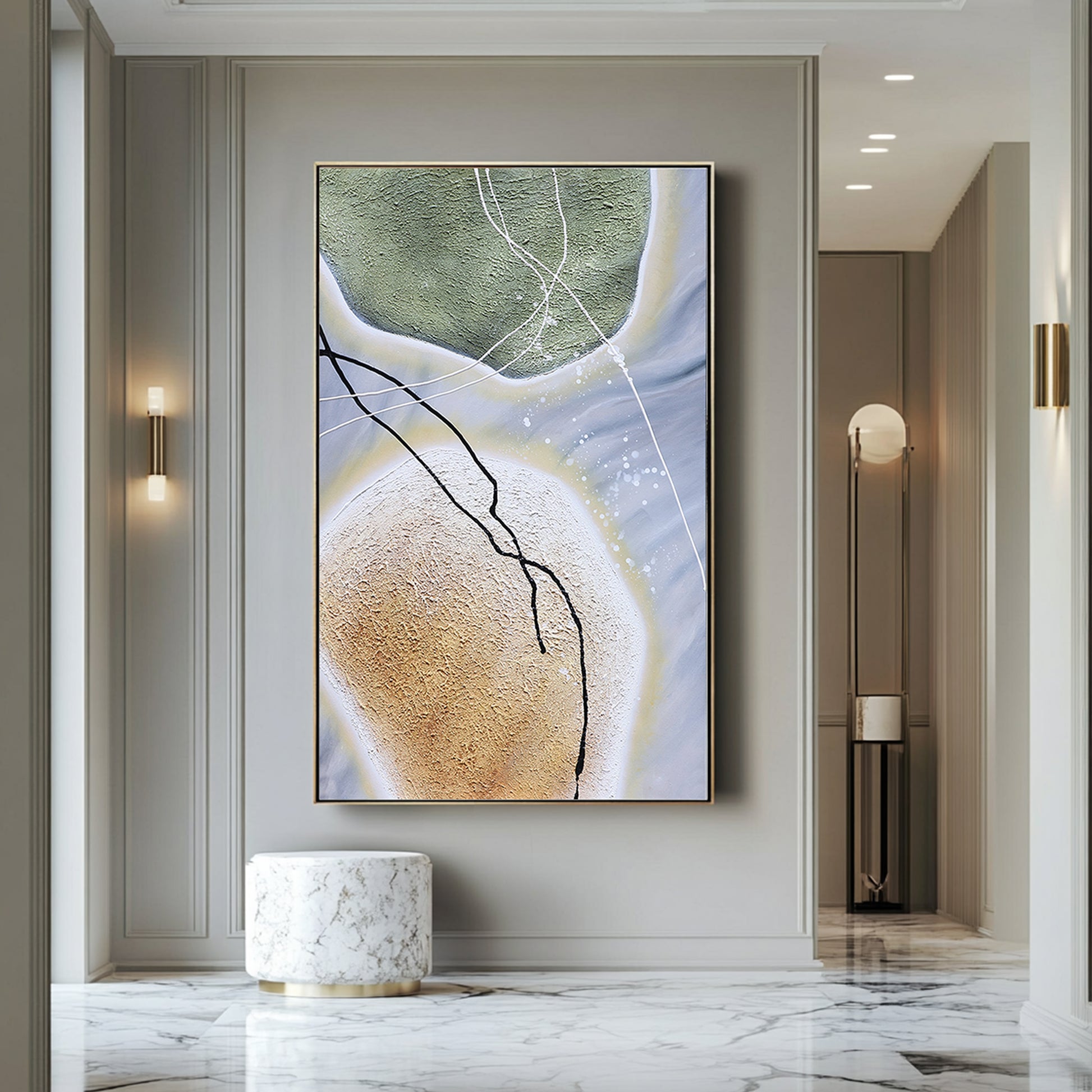 Textured Canvas Art | Large Textured Wall Art | Modern Abstract Wall Art | Abstract Geometric Art #DF012