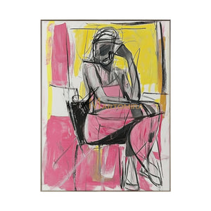 Abstract Painting Woman | Female Body Abstract Art | Abstract Wall Art | Living Room Painting #AP040