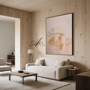 Wabi Sabi Art | Brown Abstract Art | Abstract Minimalist Art | Abstract Wall Art For Living Room #DF054