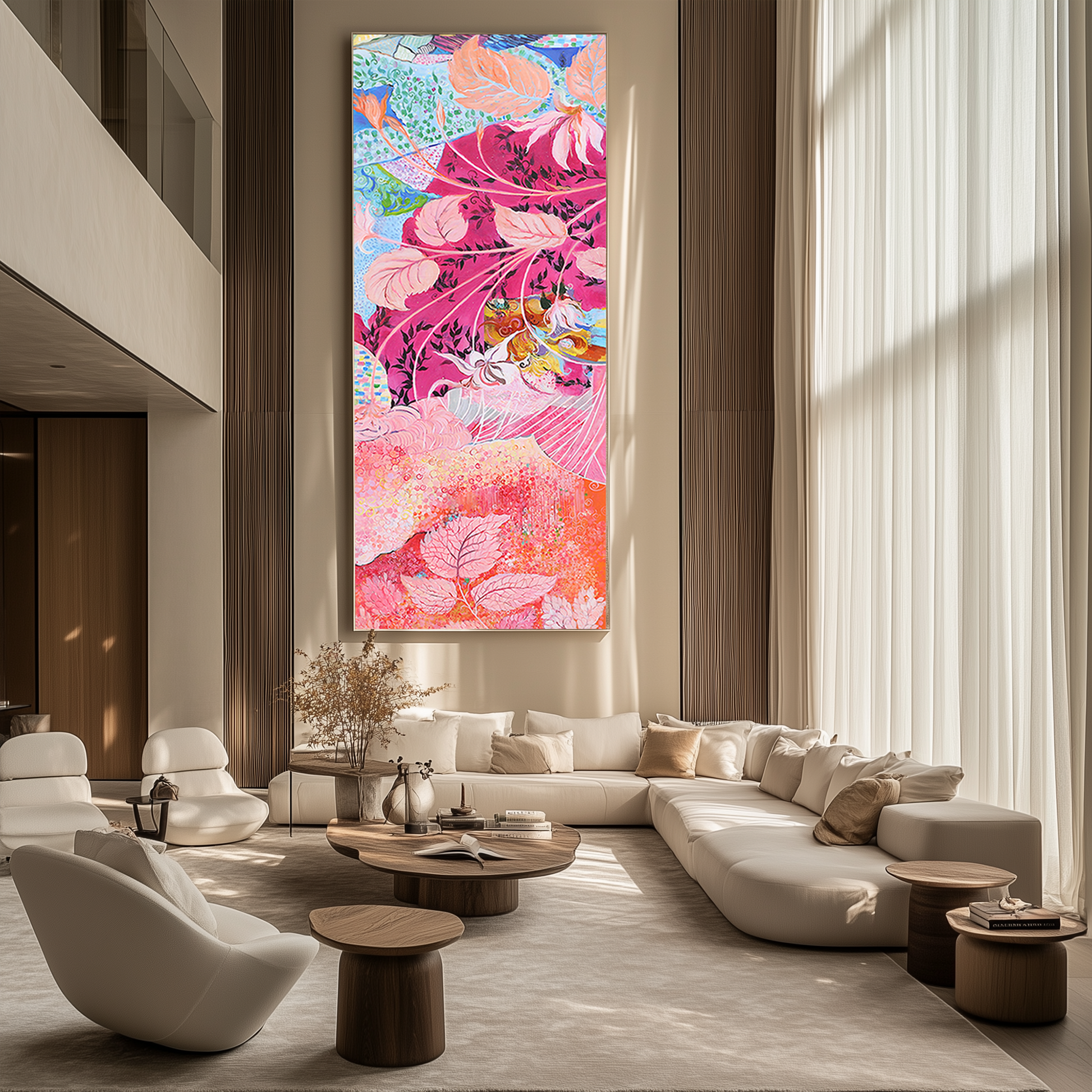 Colorful Flower Wall Art | Colorful Abstract Art | Abstract Painting Floral | Canvas Art Wall Decor #DF045
