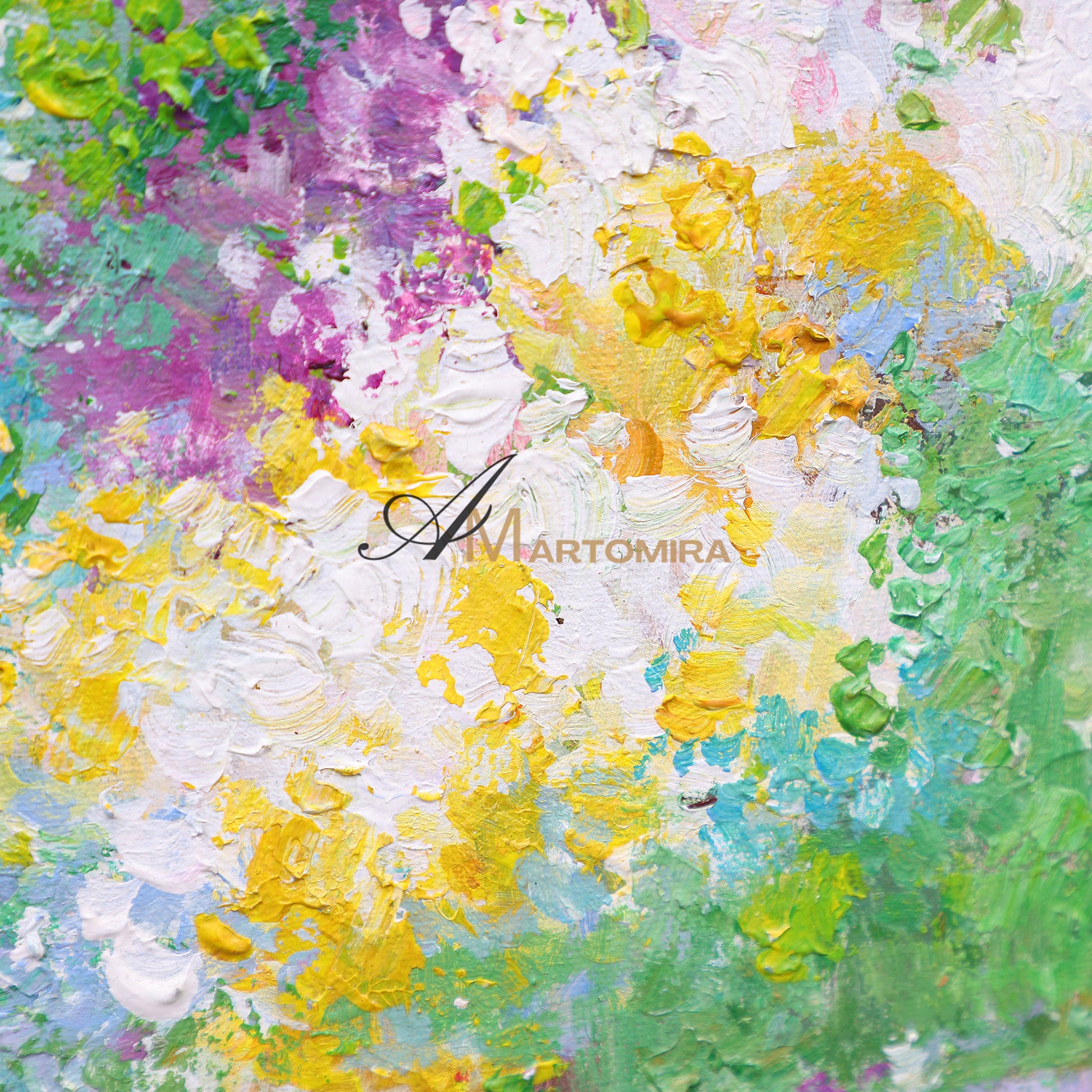 Landscape Wall Art | Garden Wall Art | Colorful Flower Wall Art | Large Painting For Living Room  #DF022