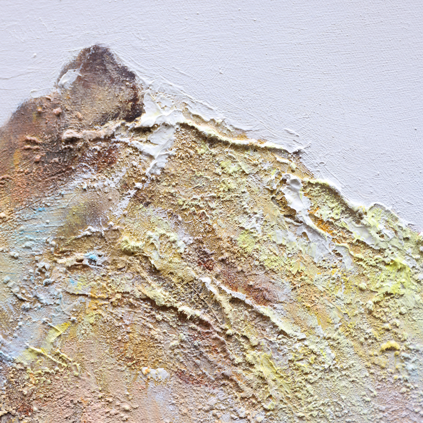 Abstract Landscape Art | Blue And Gold Wall Art | Mountains Painting | Paintings For Living Room #DF014