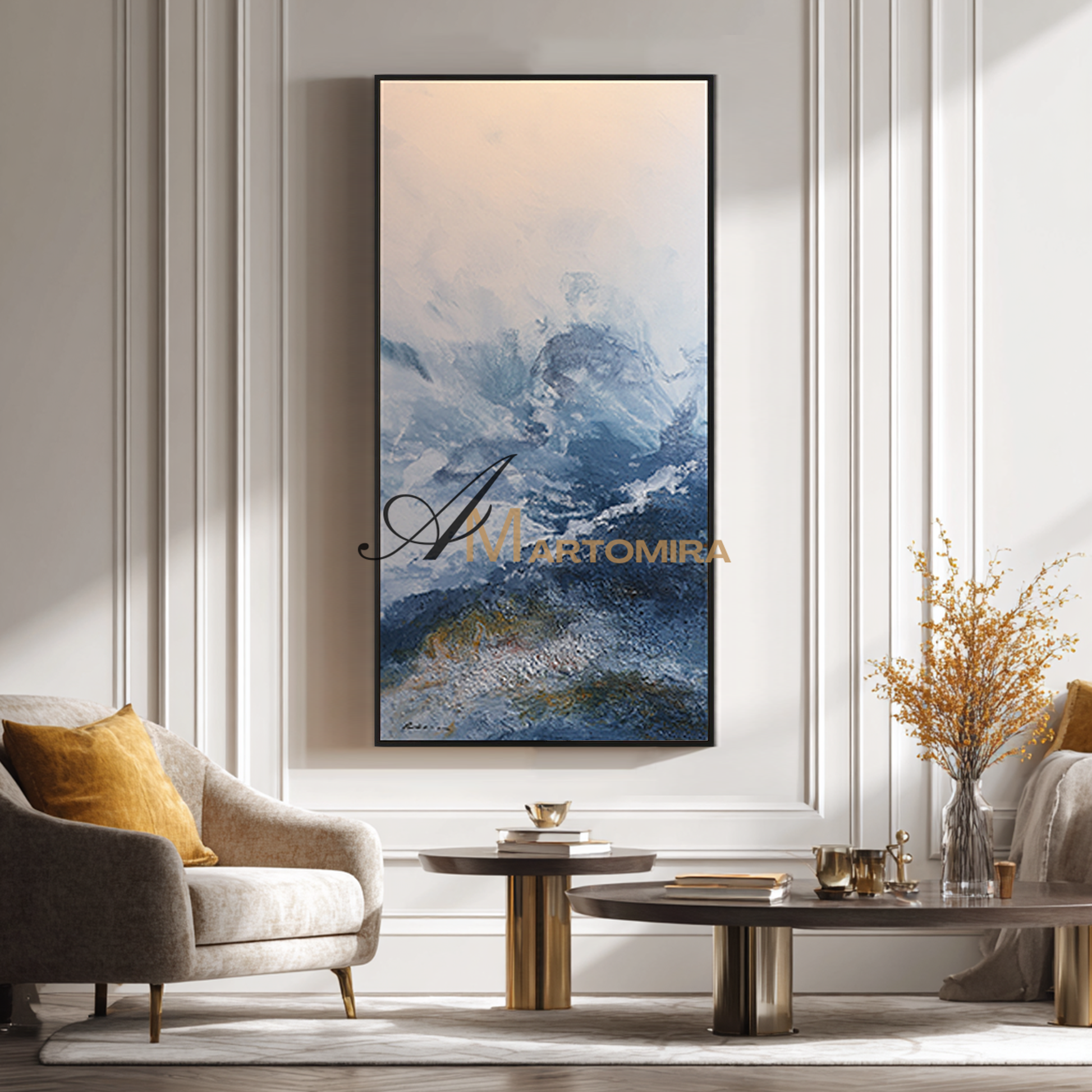 Landscape Wall Art | Mountain Wall Art | Landscape Art Oil Painting | Modern Abstract Wall Art #DF057