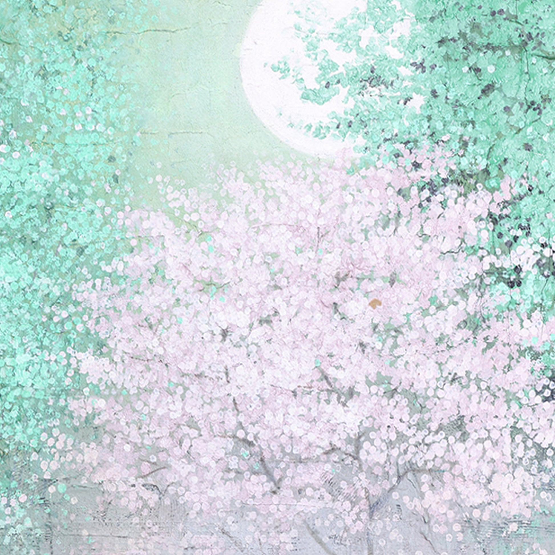 Paintings Of Trees | Green Wall Art | Landscape Canvas Painting | Contemporary Wall Decor #DF015