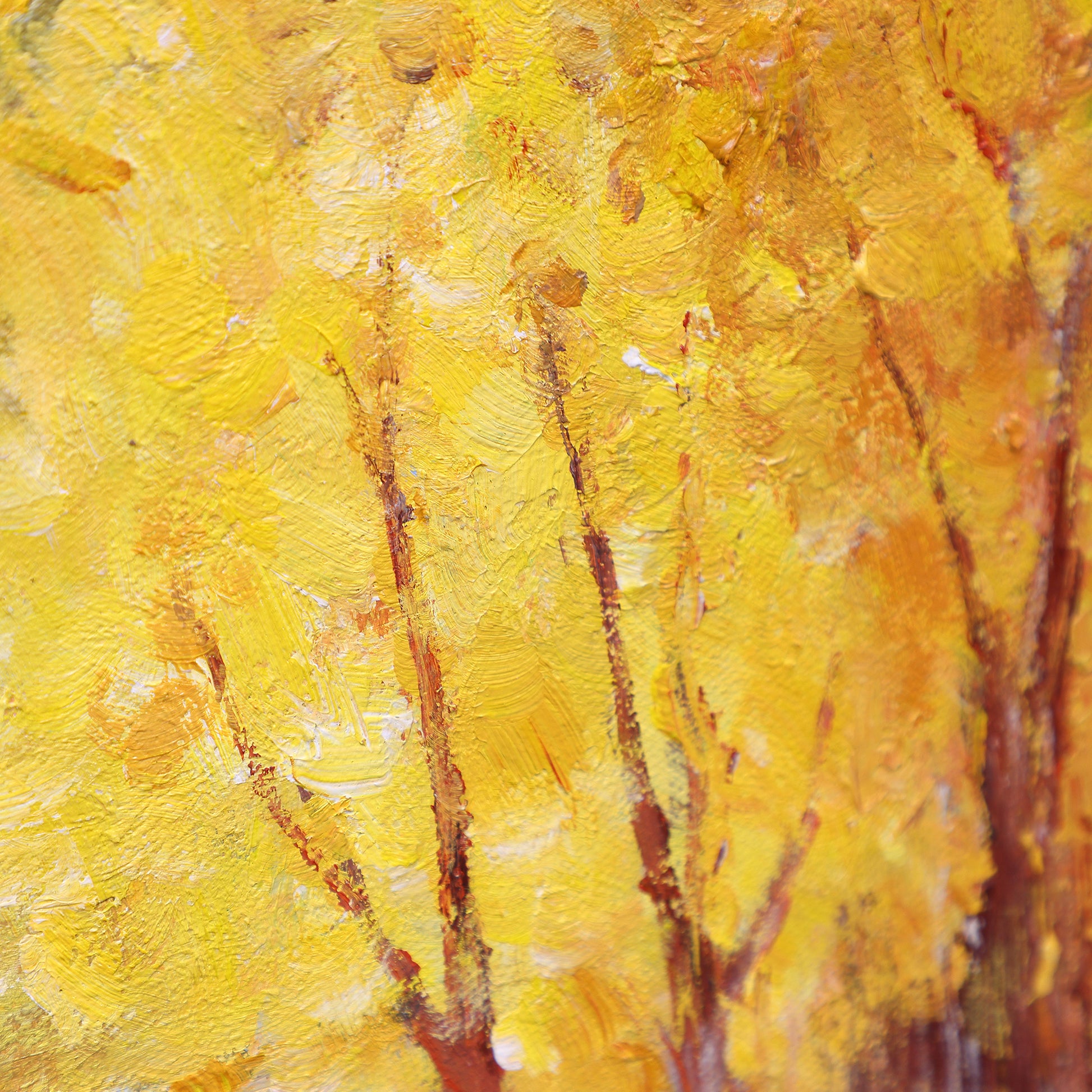 Landscape Wall Art Canvas | Autumn Painting | Tree Painting | Paintings For Living Room #DF023
