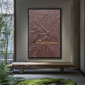 Large Textured Wall Art | Brown Wall Art | Textured Canvas Art | Modern Abstract Art #DF046